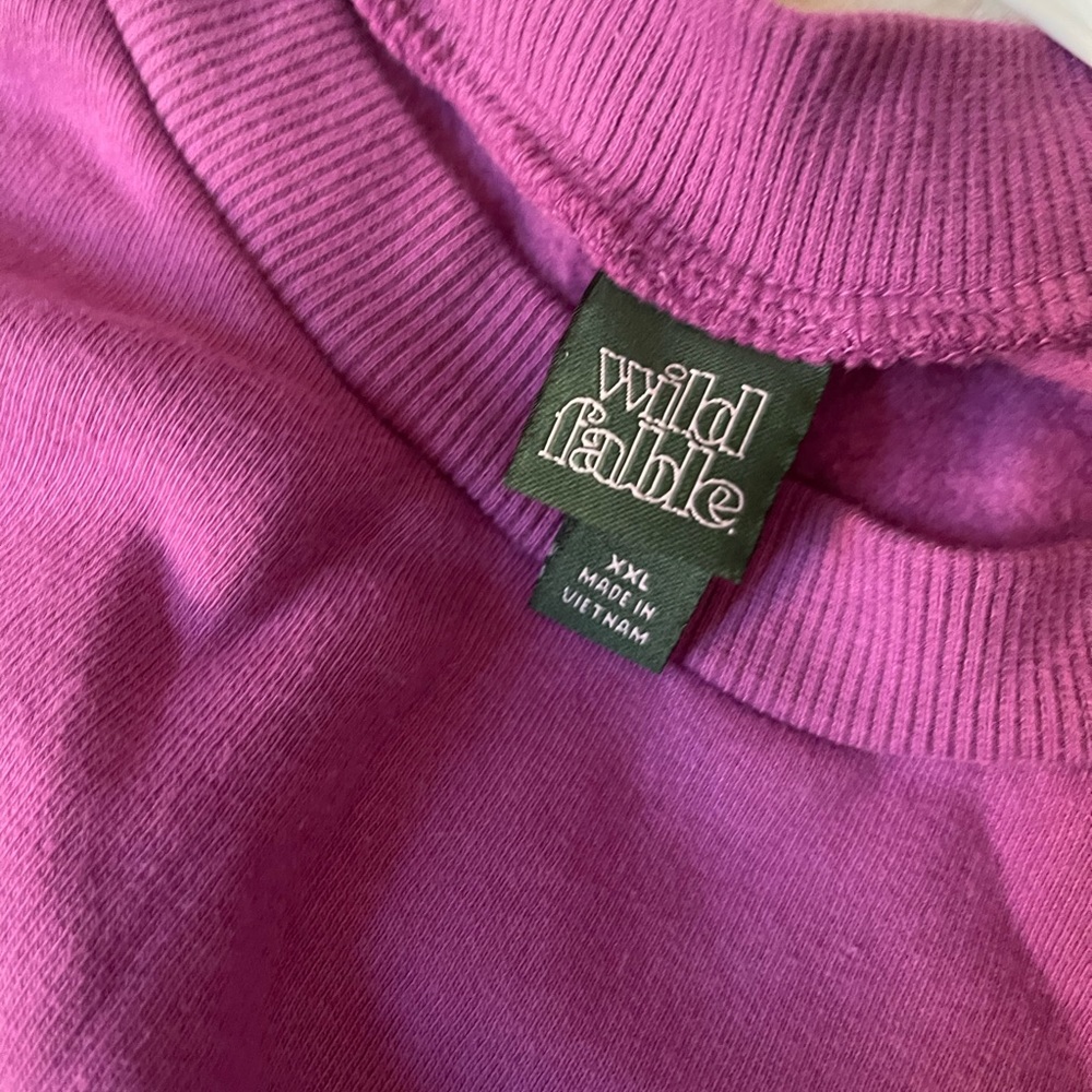 XXL purple cropped hoodie